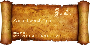 Zana Leonóra névjegykártya